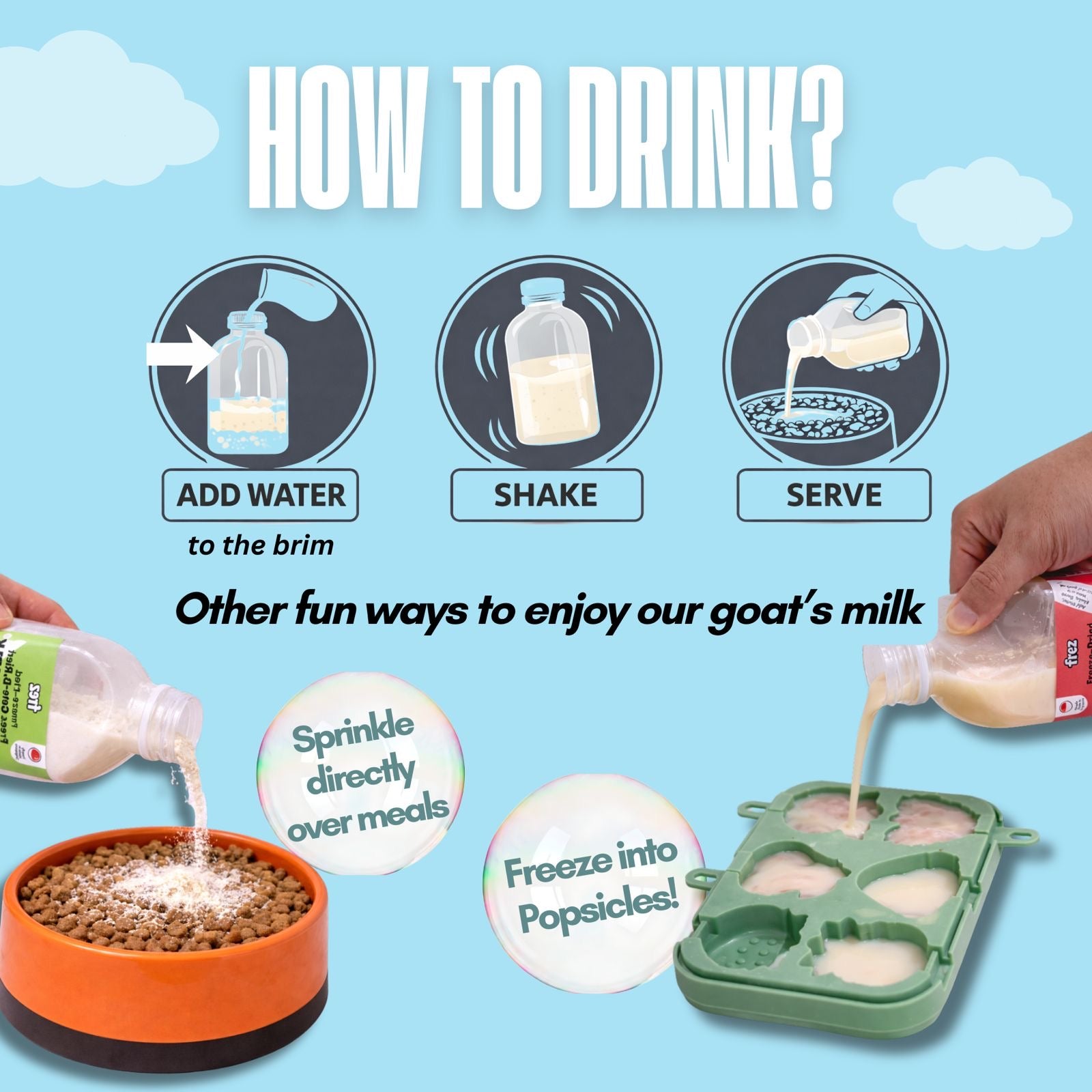 Freeze Dried Raw Goat’s Milk for Dogs & Cats