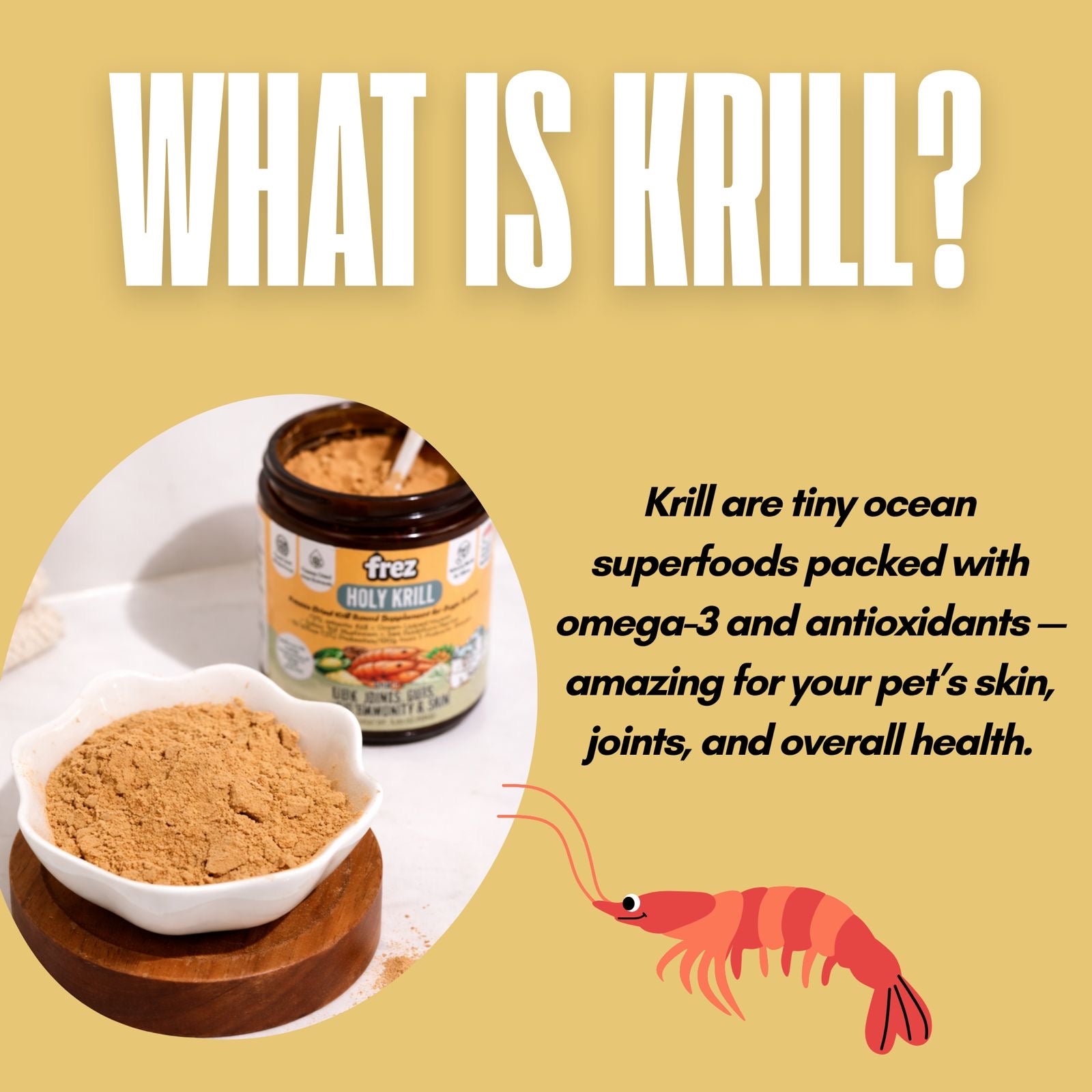 Holy Krill - Freeze Dried Krill Based Supplement for Cats and Dogs