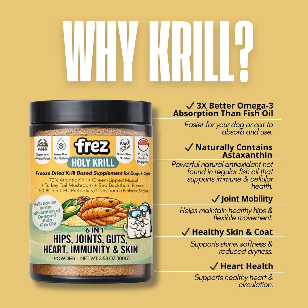 Holy Krill - Freeze Dried Krill Based Supplement for Cats and Dogs