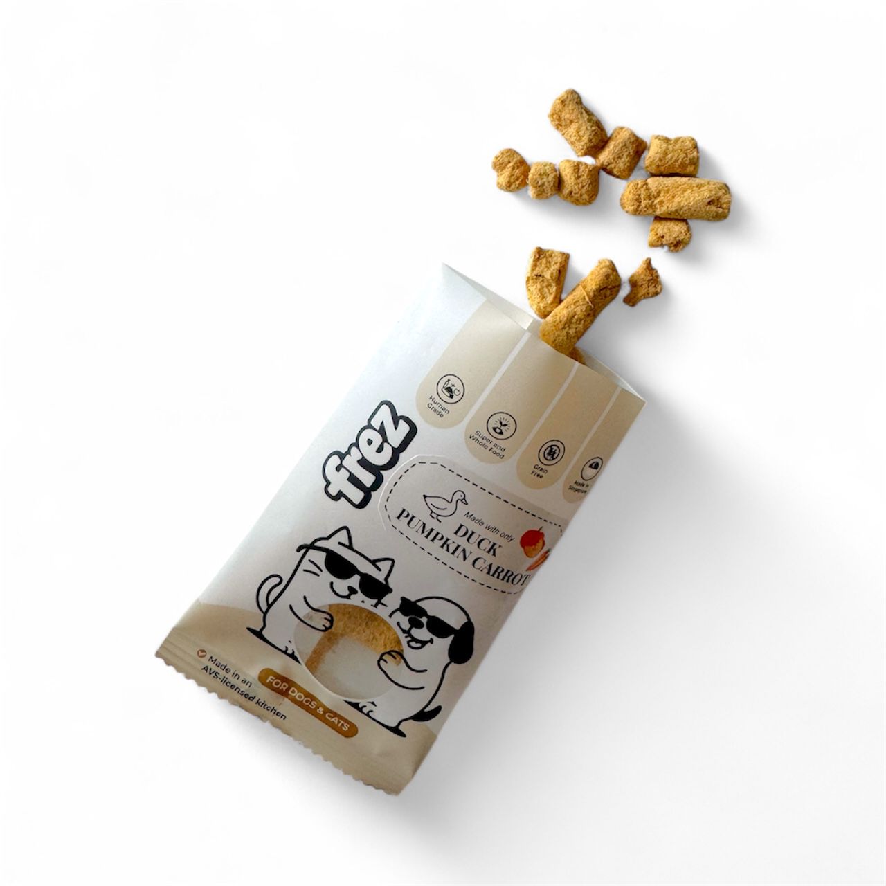Guts Health (Mini Munch Pack) - Freeze Dried Duck/ Beef Pumpkin Carrot Treats