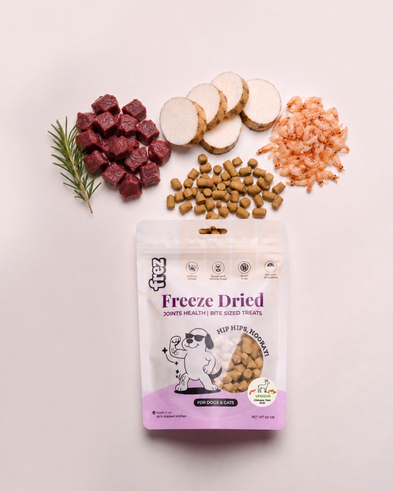 Joints Health - Freeze Dried Beef/Venison, Chinese Yam (Huai Shan), Krill (Atlantic)