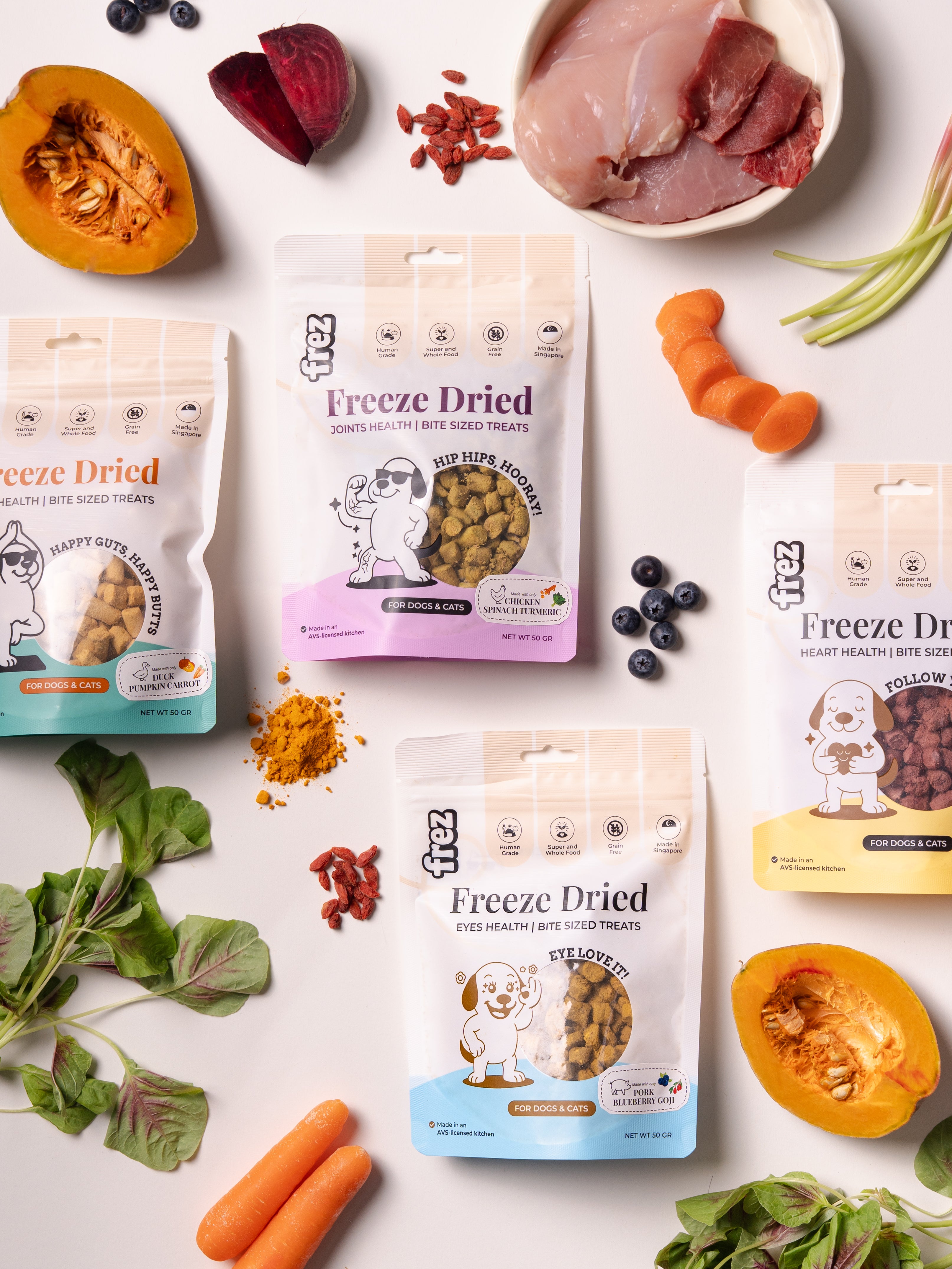 Guts Health - Freeze Dried Duck/ Beef/ Horse Pumpkin Carrot Treats