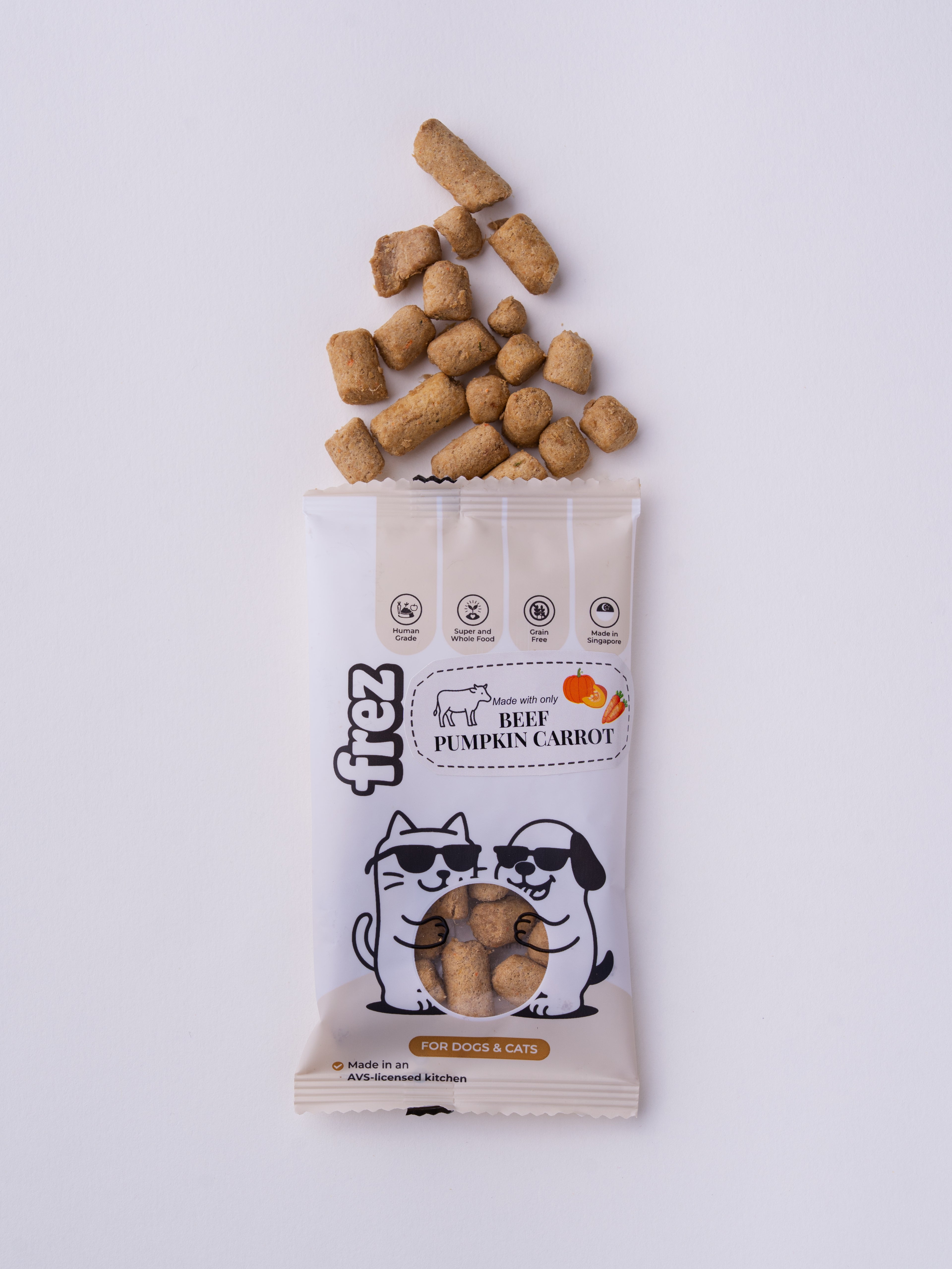 Guts Health (Mini Munch Pack) - Freeze Dried Duck/ Beef Pumpkin Carrot Treats