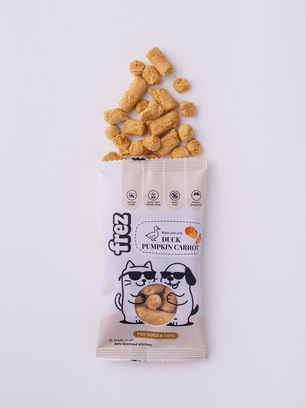 Guts Health (Mini Munch Pack) - Freeze Dried Duck/ Beef Pumpkin Carrot Treats