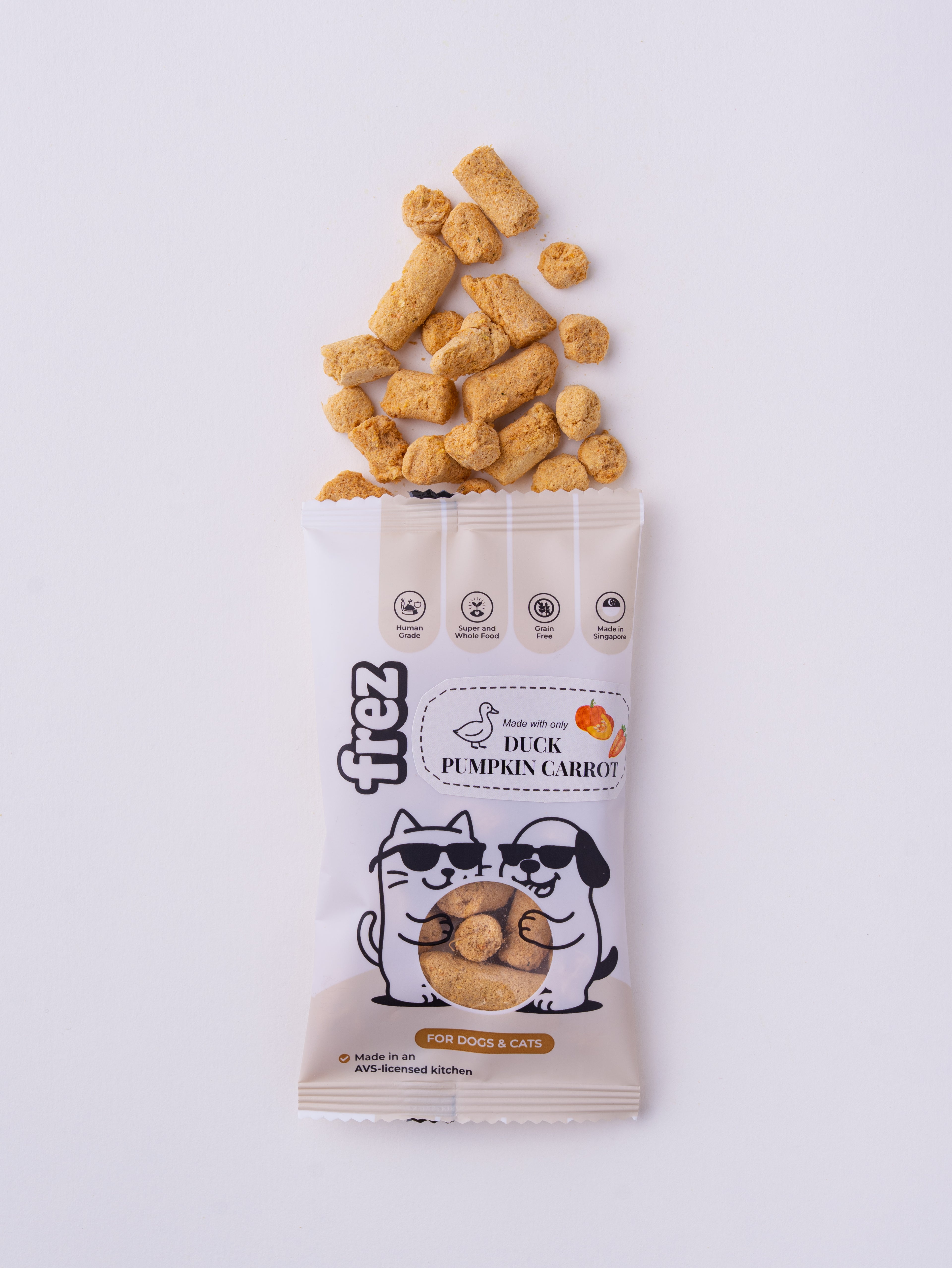 Guts Health (Mini Munch Pack) - Freeze Dried Duck/ Beef Pumpkin Carrot Treats