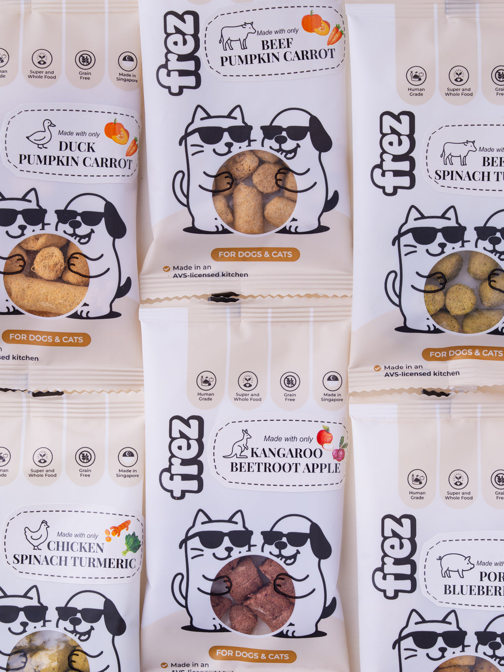 Guts Health (Mini Munch Pack) - Freeze Dried Duck/ Beef Pumpkin Carrot Treats